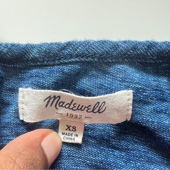 Madewell Slub Knit Tank (Blue- XS) - Picture 5 of 6